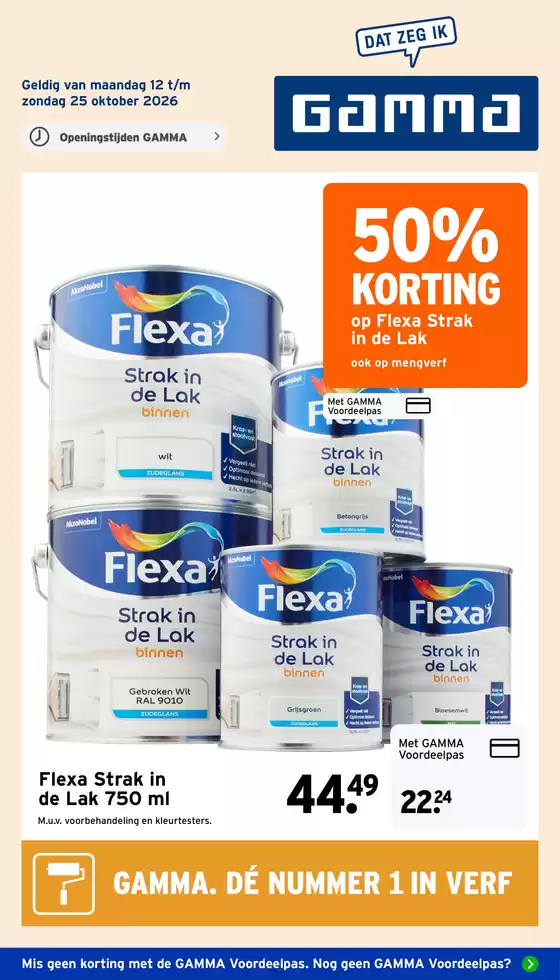 Catalogus van Gamma | Geweldige kortingen op geselecteerde producten | 2026-10-12T00:00:00.000Z - 2026-10-25T00:00:00.000Z
