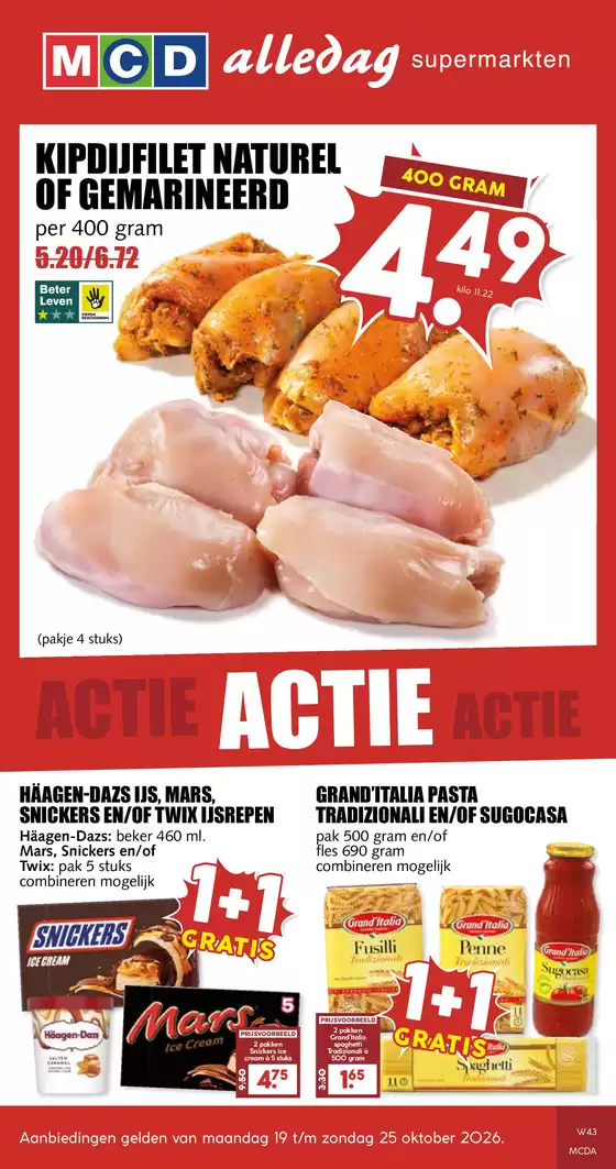 Catalogus van MCD Supermarkt in Wijk en Aalburg | Geweldig aanbod voor koopjesjagers | 2026-10-19T00:00:00.000Z - 2026-10-25T00:00:00.000Z