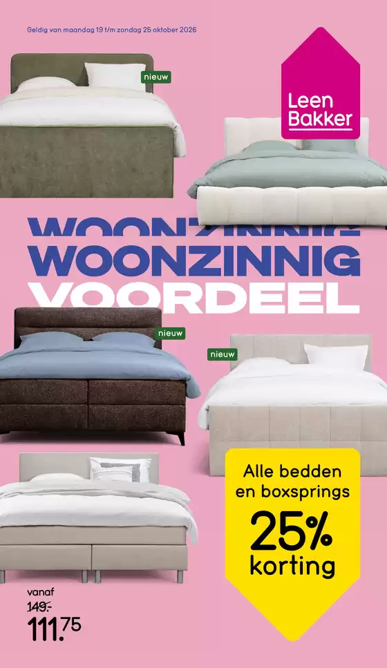 Catalogus van Leen Bakker in Echten (Friesland) | Topdeals en kortingen | 2026-10-19T00:00:00.000Z - 2026-10-25T00:00:00.000Z