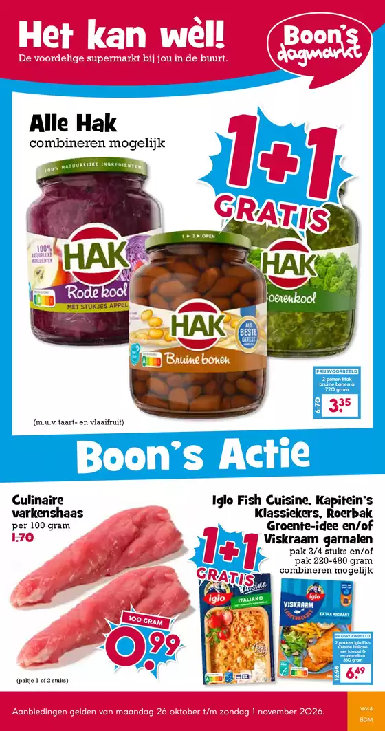 Catalogus van Boon's Markt | Topdeals voor alle klanten | 2026-10-26T00:00:00.000Z - 2026-11-01T00:00:00.000Z