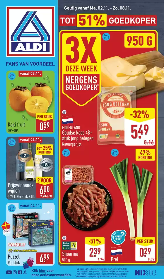 Catalogus van Aldi | Aantrekkelijke speciale aanbiedingen voor iedereen | 2026-11-02T00:00:00.000Z - 2026-11-08T00:00:00.000Z