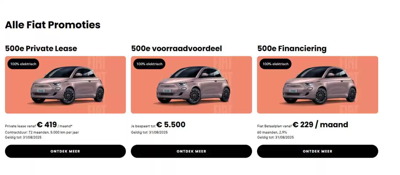Catalogus van Fiat in Tiel | Alle Fiat Promoties | 2025-07-16T00:00:00.000Z - 2025-08-31T00:00:00.000Z