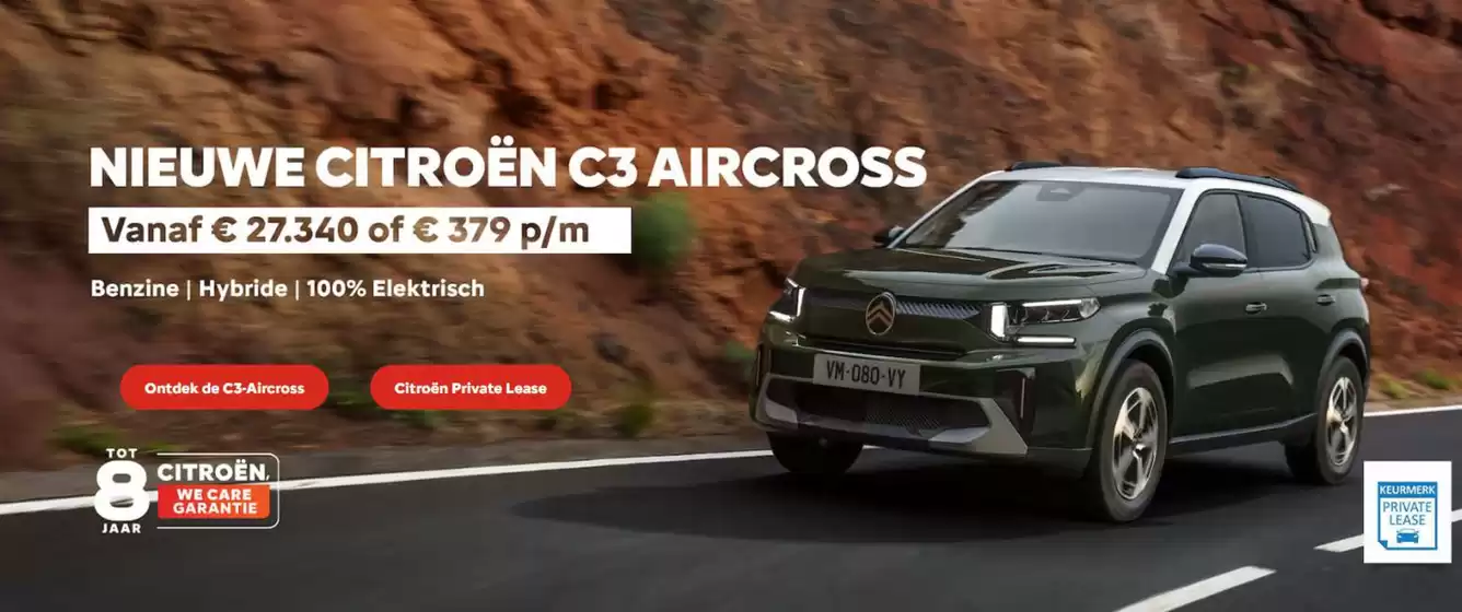Catalogus van Citroën in Ede | Nieuwe citroen c3 aircross | 2025-07-16T00:00:00.000Z - 2025-07-30T00:00:00.000Z