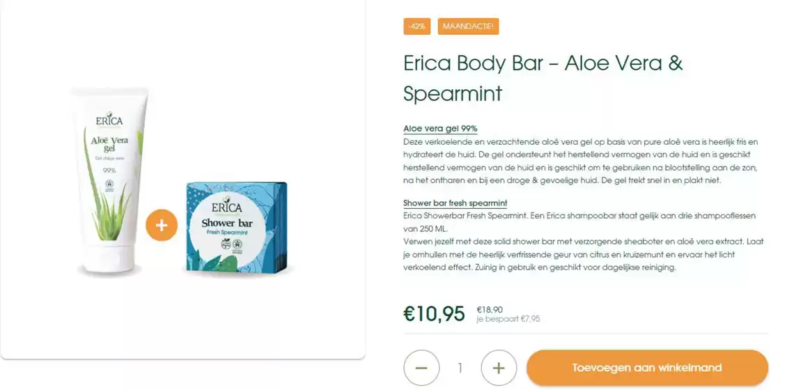 Erica Body Bar – Aloe Vera & Spearmint