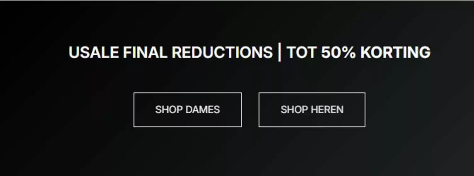 Usale final reductions | tot 50% korting