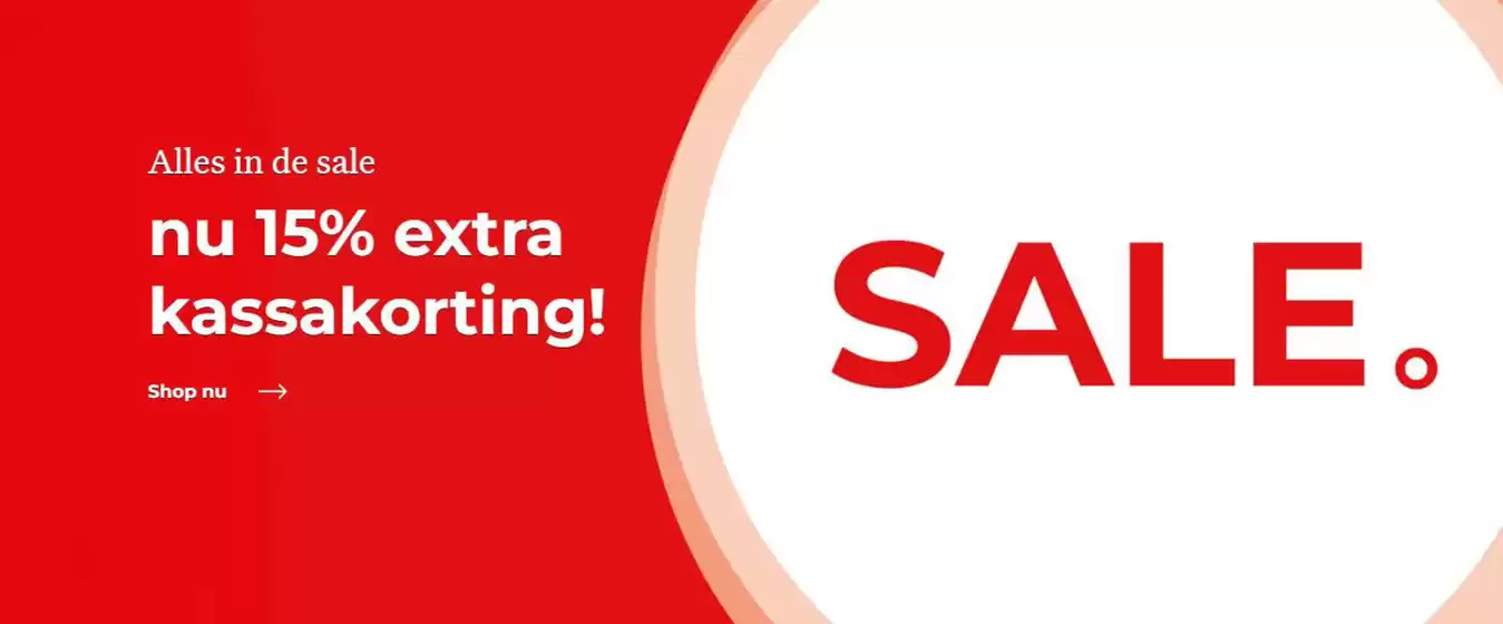 Nu 15% extra kassakorting!