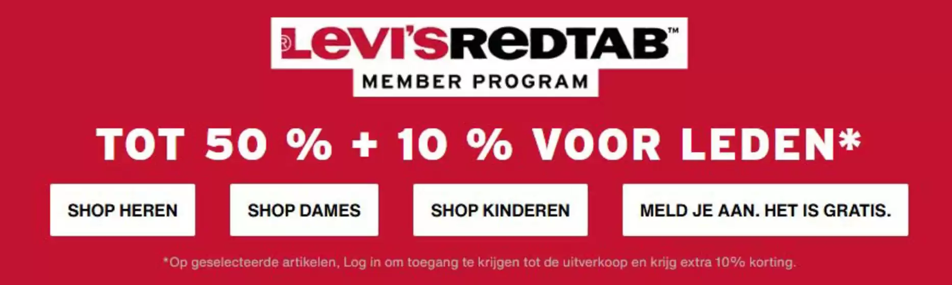 Tot 50 % + 10 % voor leden