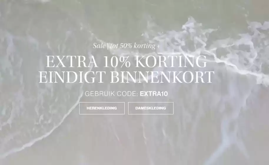 Extra 10% korting eindigt binnenkort