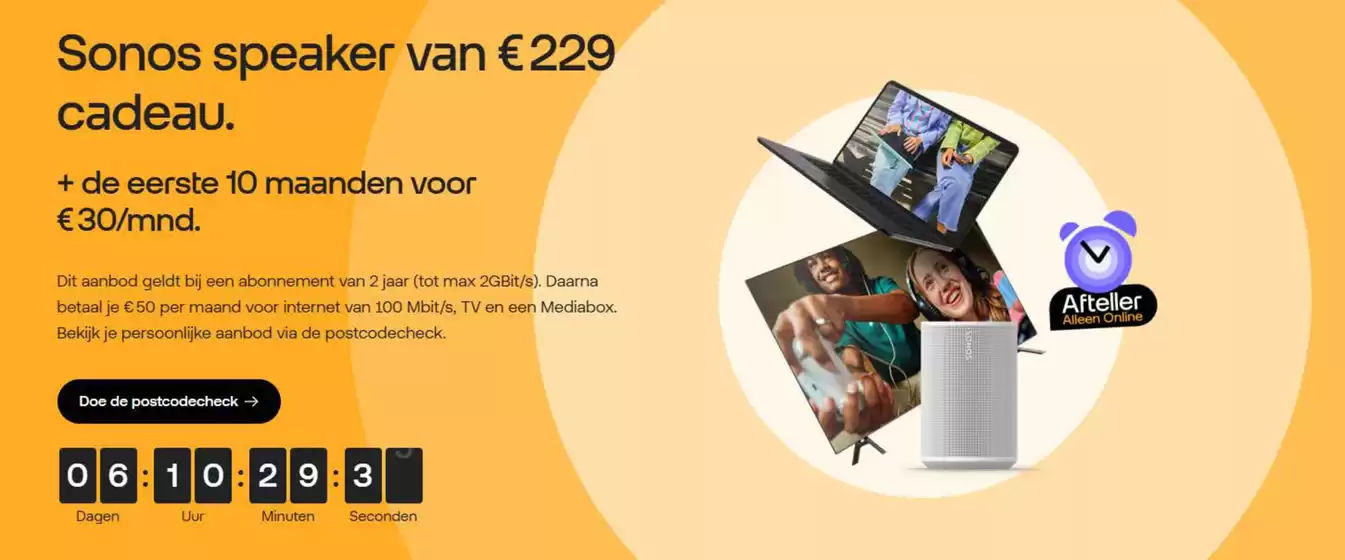 Sonos speaker van € 229 cadeau.