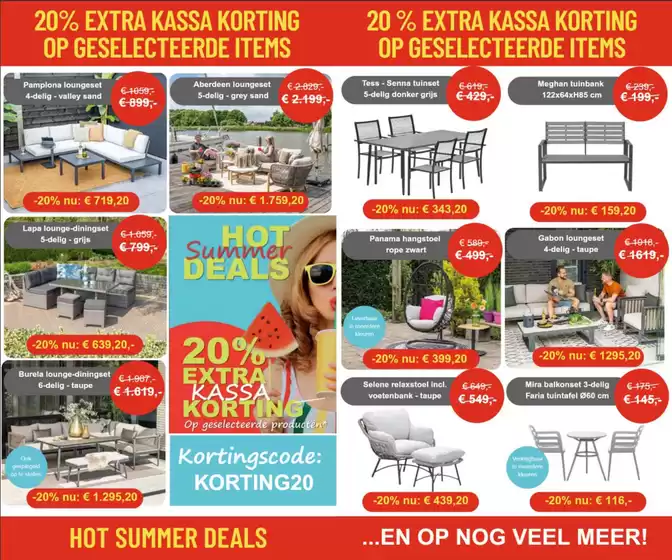 Hot summer deals 20% extra kassa korting