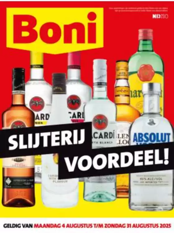 Catalogus van Boni in Den Haag | Boni Slijterij folder week 32 t/m week 35 | 2025-08-04T00:00:00.000Z - 2025-08-31T00:00:00.000Z