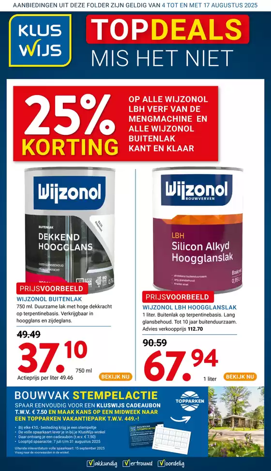 Catalogus van Kluswijs in Tiel | Topdeals voor alle klanten | 2025-08-04T00:00:00.000Z - 2025-08-17T00:00:00.000Z