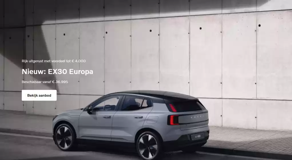 Catalogus van Volvo in Heerlen | Nieuw: EX30 Europa | 2025-08-06T00:00:00.000Z - 2025-08-20T00:00:00.000Z