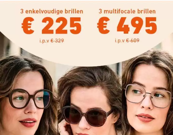 3 enkelvoudige brillen