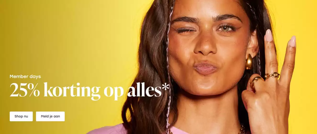 25% korting op alles