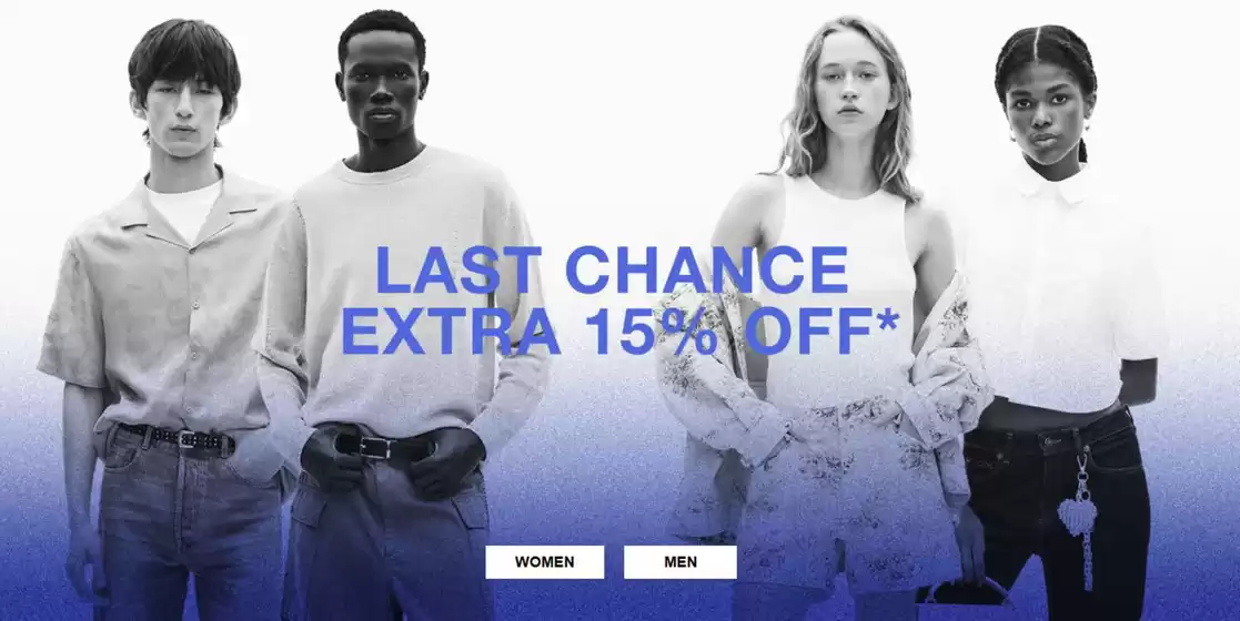 Last chance extra 15% off
