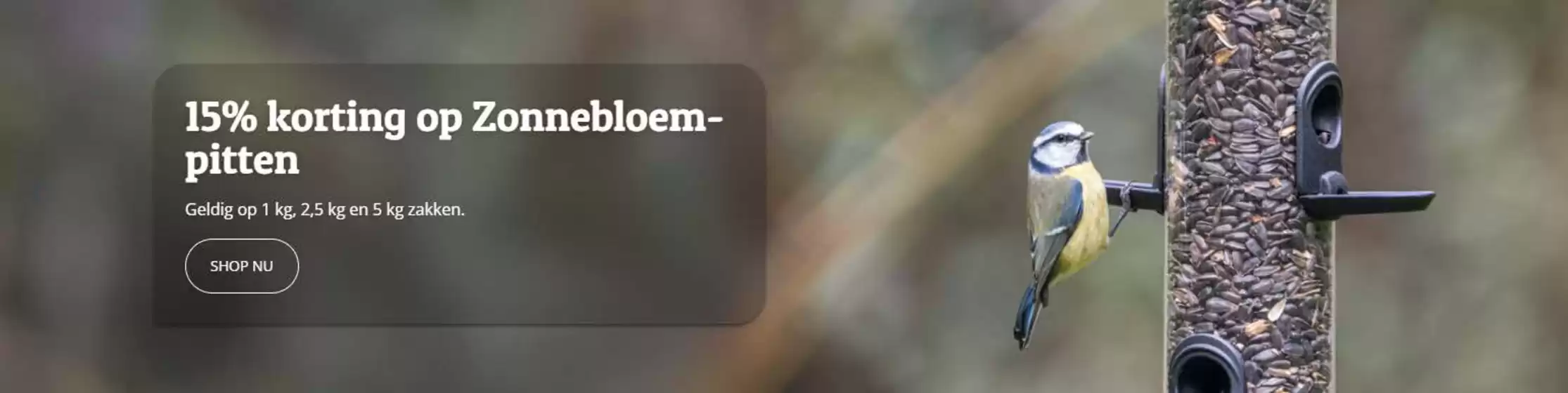 15% korting op Zonnebloem-pitten