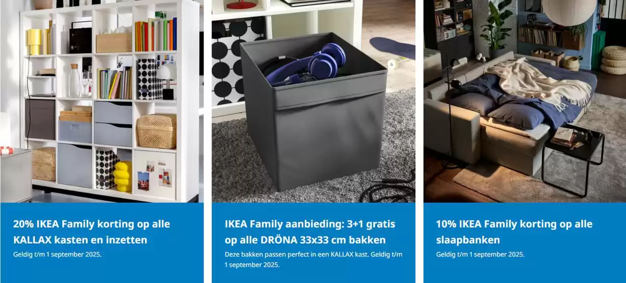 20% ikea family korting op alle Kallax kasten en inzetten