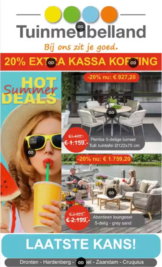 Catalogus van Tuinmeubelland in Rotterdam | Hot summer deals | 2025-08-21T00:00:00.000Z - 2025-09-04T00:00:00.000Z
