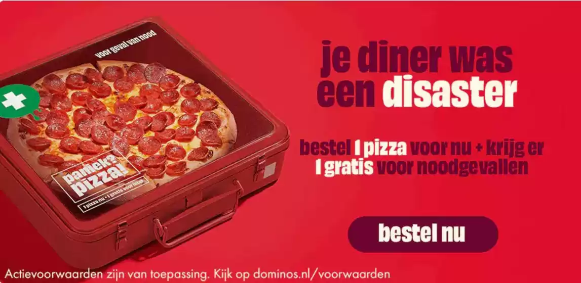 Deze pizza is tegoed