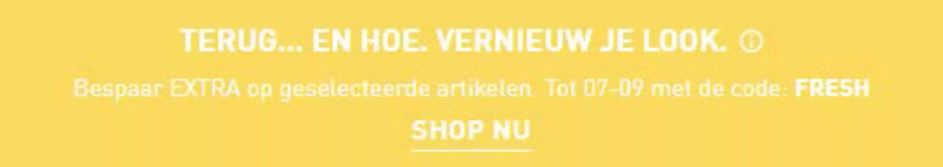 Terug... En hoe. Vernieuw je look