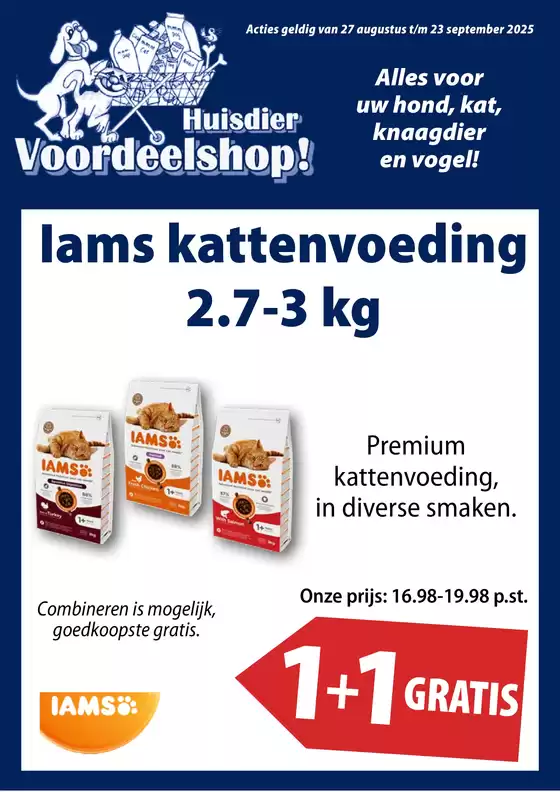 Catalogus van Huisdiervoordeelshop | Alles voor uw hond, kat, knaagdier en vogel! | 2025-08-27T00:00:00.000Z - 2025-09-23T00:00:00.000Z