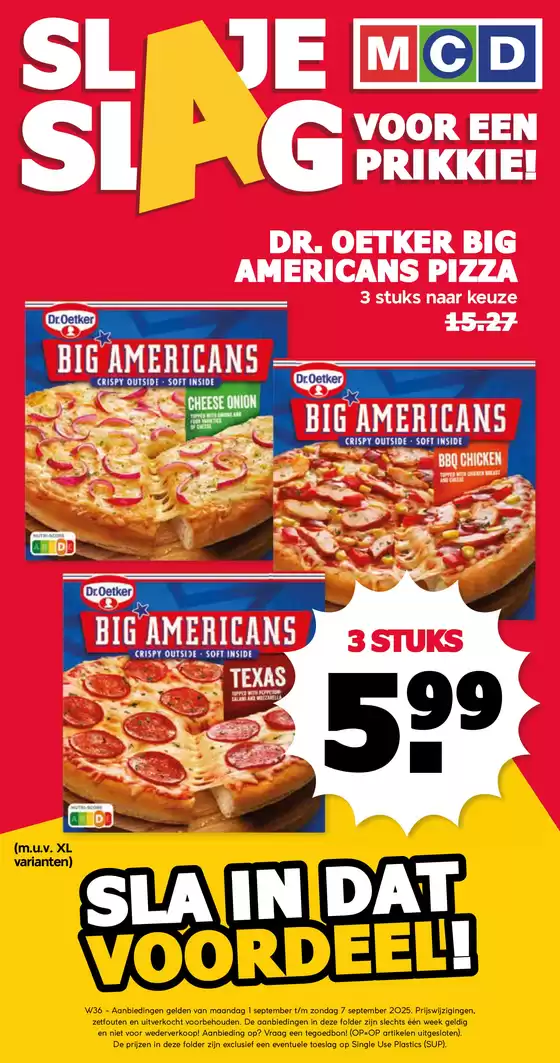 Catalogus van MCD Supermarkt in 't Harde | Exclusieve koopjes | 2025-09-01T00:00:00.000Z - 2025-09-07T00:00:00.000Z