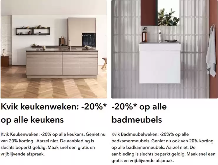 Kvik keukenweken: -20%* op alle keukens