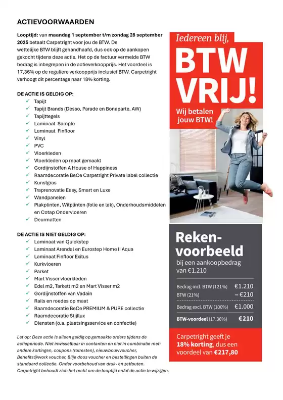 Catalogus van Carpetright in Keijenborg | Btw vrij! | 2025-09-04T00:00:00.000Z - 2025-09-28T00:00:00.000Z