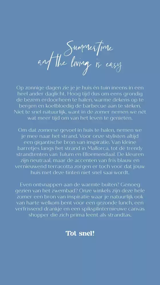 Styles: Summertime & the living is easy