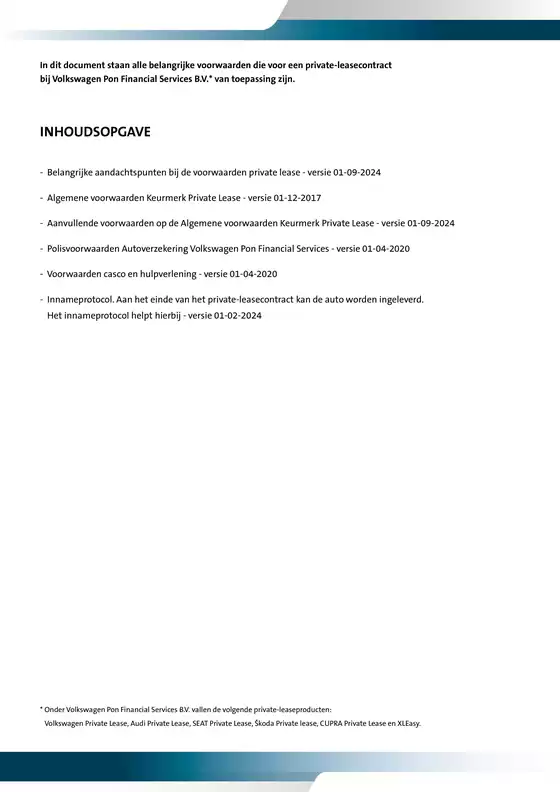algemene voorwaarden private lease