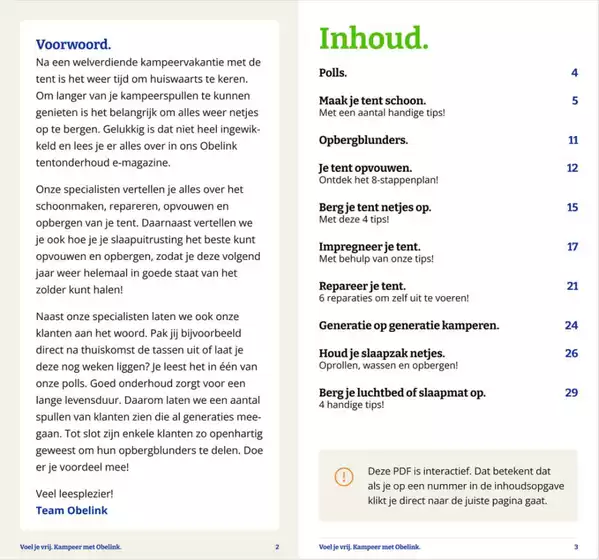 Tent onderhoud.