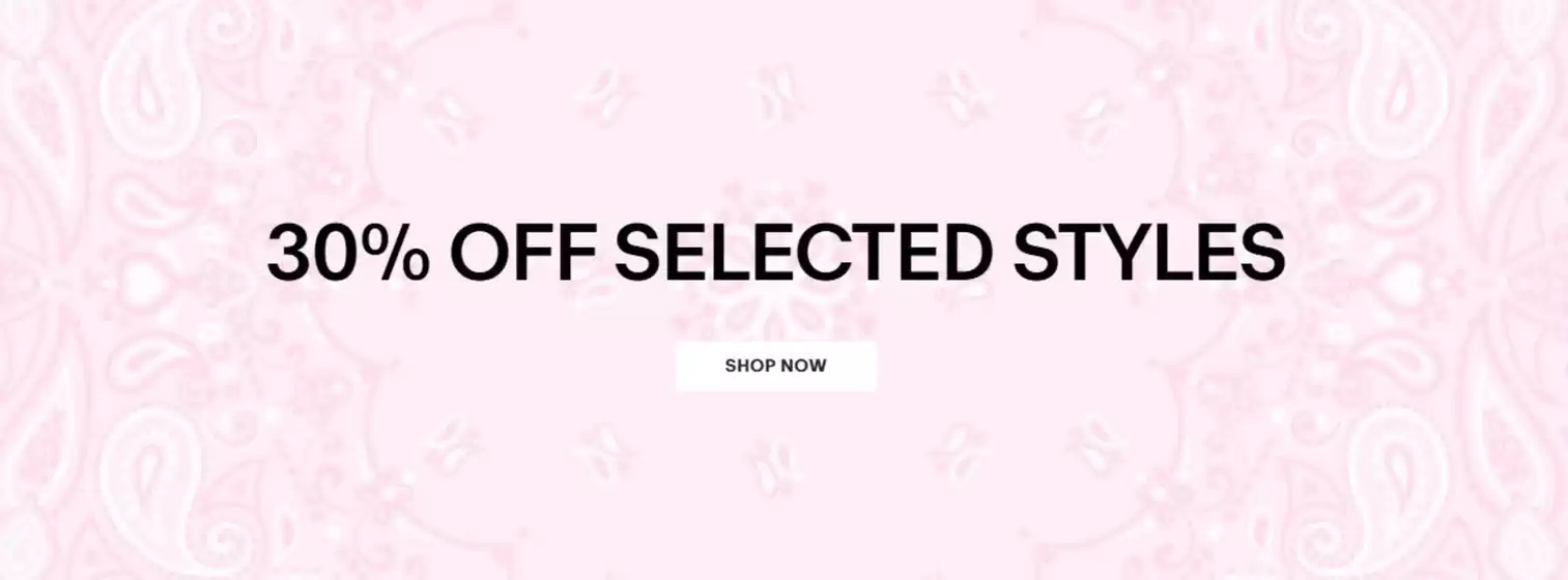 30% off selected styles