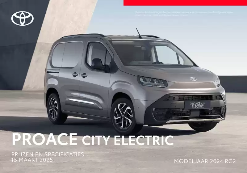 Catalogus van Toyota in Maastricht | Proace City Electric MJ24 | 2025-09-12T00:00:00.000Z - 2025-09-26T00:00:00.000Z