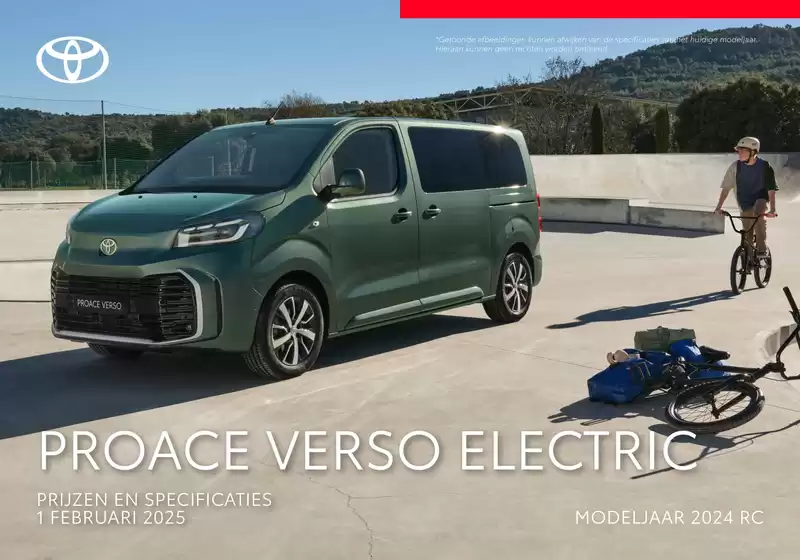 Catalogus van Toyota in Hoogeveen | proace verso electric MJ24 | 2025-09-15T00:00:00.000Z - 2025-09-29T00:00:00.000Z