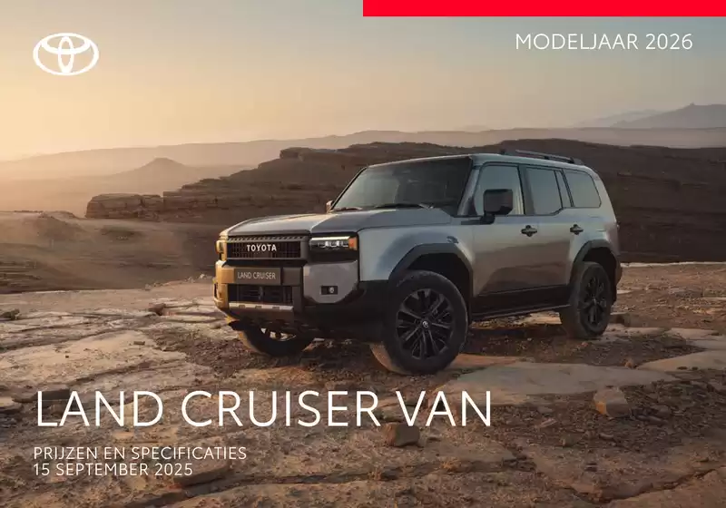 Catalogus van Toyota in Hoogeveen | landcruiser van | 2025-09-15T00:00:00.000Z - 2025-09-29T00:00:00.000Z