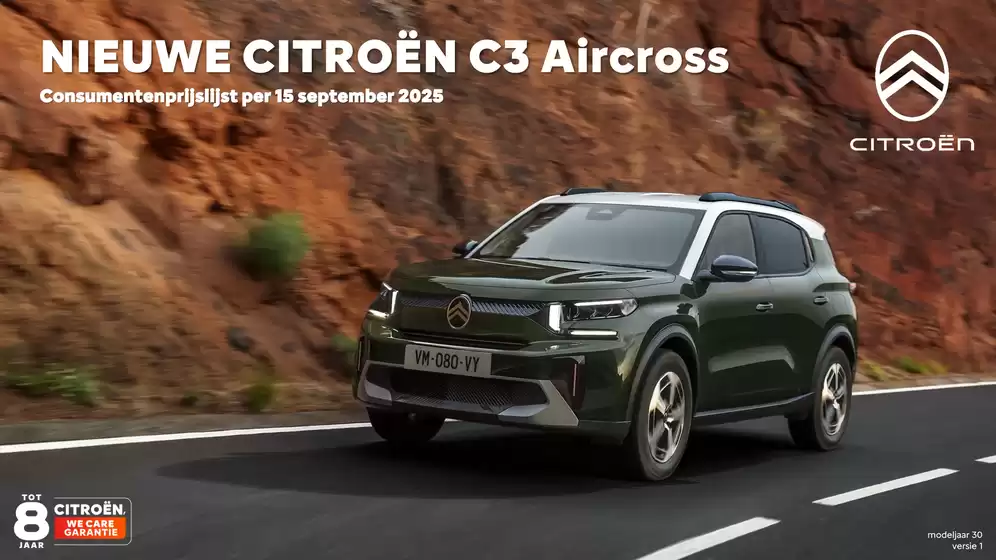 Catalogus van Citroën in Sint Willebrord | Citroën Nieuwe C3 Aircross | 2025-09-16T00:00:00.000Z - 2025-09-30T00:00:00.000Z