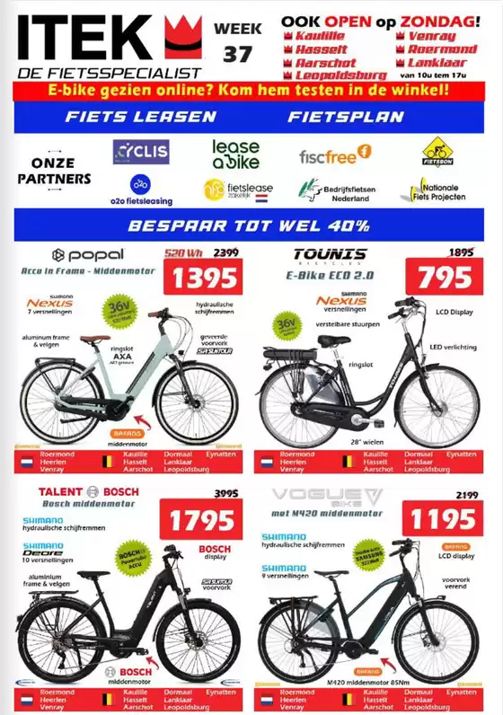 Catalogus van iTEK in Dongen | De fietsspecialist | 2025-09-17T00:00:00.000Z - 2025-10-01T00:00:00.000Z