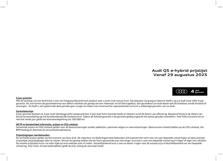 Catalogus van Audi in Dirksland | Prijslijst Audi Q5 2509a | 2025-09-17T00:00:00.000Z - 2025-10-01T00:00:00.000Z