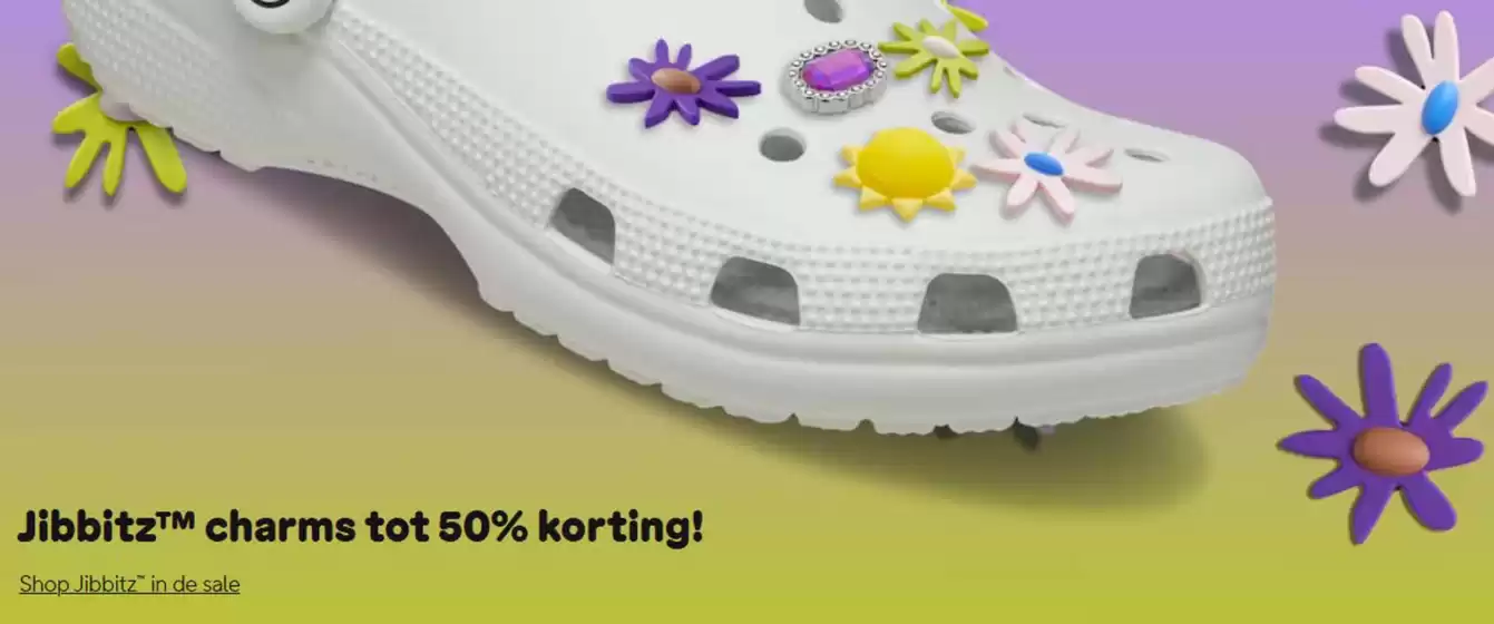 Catalogus van Crocs in Enschede | Jibbitz™™ charms tot 50% korting! | 2025-09-18T00:00:00.000Z - 2025-10-02T00:00:00.000Z