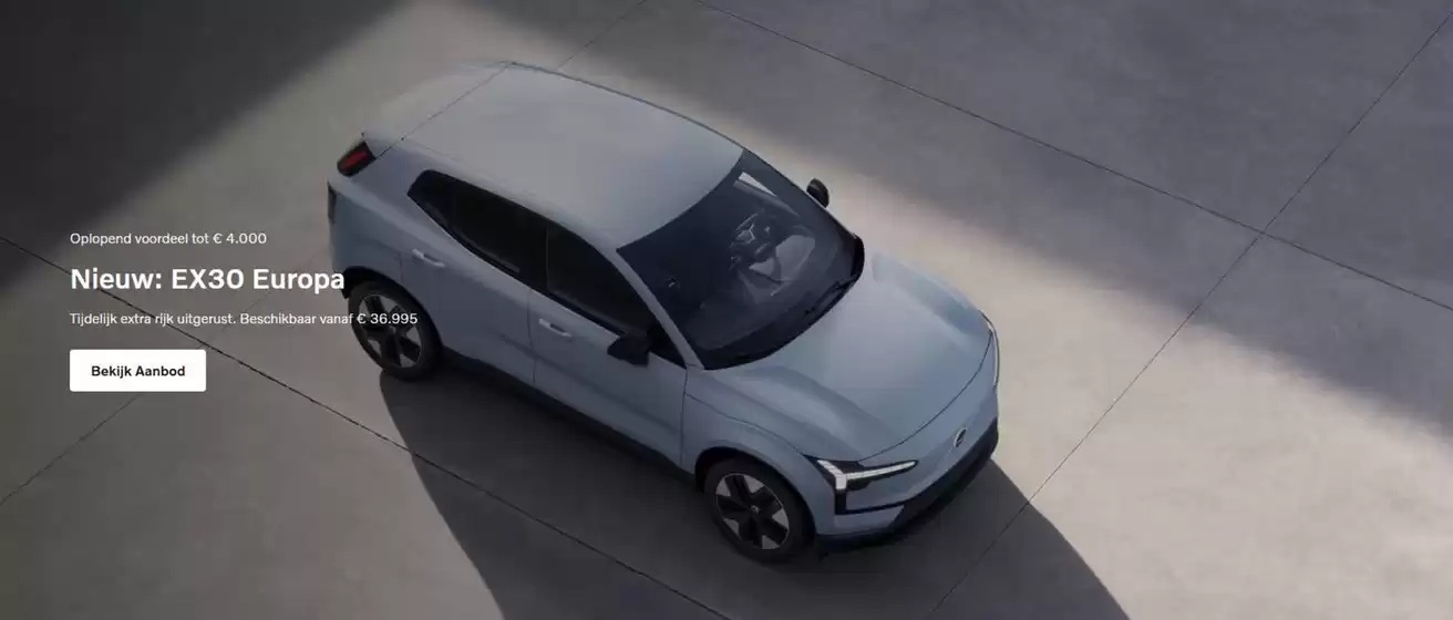 Catalogus van Volvo in Amsterdam-Zuidoost | Nieuw: EX30 Europa | 2025-09-18T00:00:00.000Z - 2025-09-30T00:00:00.000Z