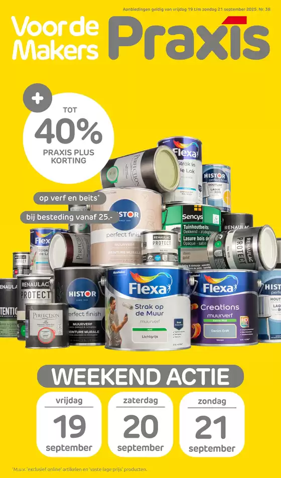 Catalogus van Praxis in Zaandam | Praxis week 38 2025 weekend | 2025-09-19T00:00:00.000Z - 2025-09-21T00:00:00.000Z