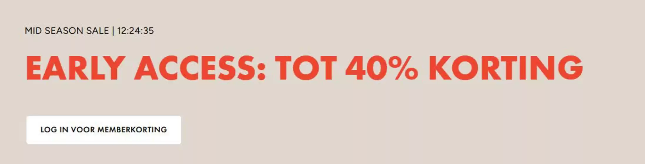 Early access: tot 40% korting