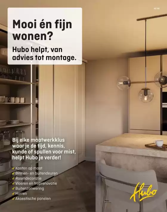 Catalogus van Hubo in Apeldoorn | Geweldig aanbod voor alle klanten | 2025-10-14T00:00:00.000Z - 2025-10-28T00:00:00.000Z