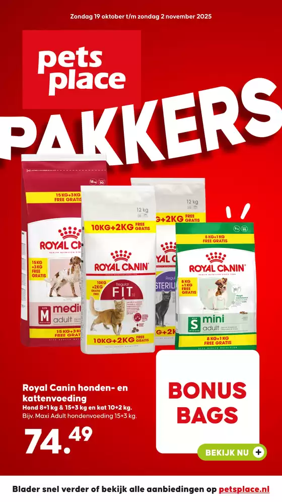 Catalogus van Pets Place in Den Haag | Pets Place folder | 2025-10-19T00:00:00.000Z - 2025-11-02T00:00:00.000Z
