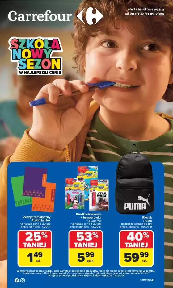 Katalog Carrefour w: Radziejów | Gazetka Szko&#322;a nowy sezon | 2025-07-27T00:00:00.000Z - 2025-09-13T00:00:00.000Z