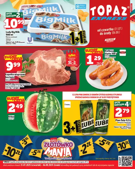 Katalog Topaz w: Jarosław | Świetna oferta dla łowców okazji | 2025-07-31T00:00:00.000Z - 2025-08-06T00:00:00.000Z