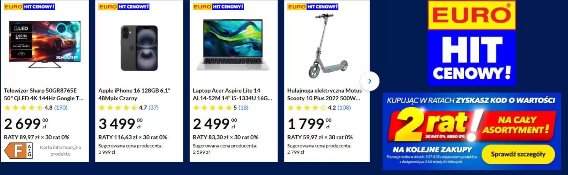 Katalog RTV EURO AGD w: Śrem | Hit cenowy  | 2025-08-01T00:00:00.000Z - 2025-08-18T00:00:00.000Z