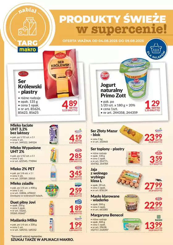 Katalog Makro | Targ MAKRO - oferta świeża w super cenach! | 2025-08-04T00:00:00.000Z - 2025-09-08T00:00:00.000Z