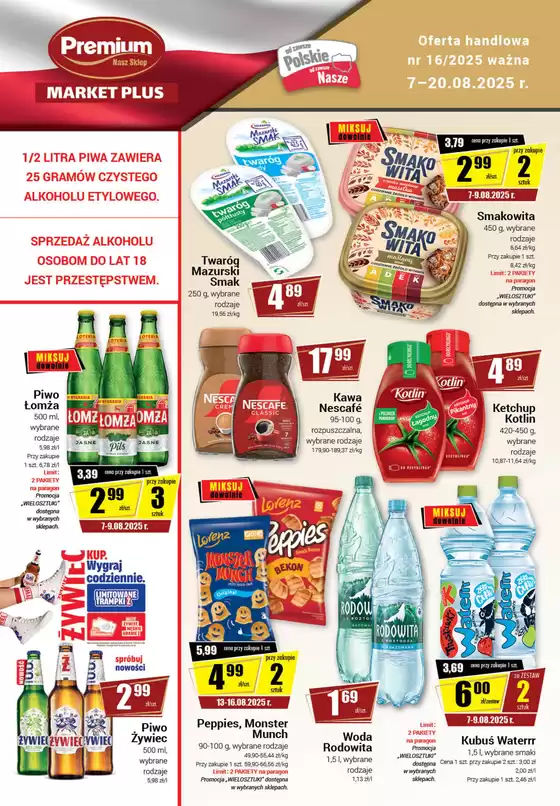Katalog Nasz Sklep w: Tczew | Ekskluzywne okazje | 2025-07-07T00:00:00.000Z - 2025-08-20T00:00:00.000Z